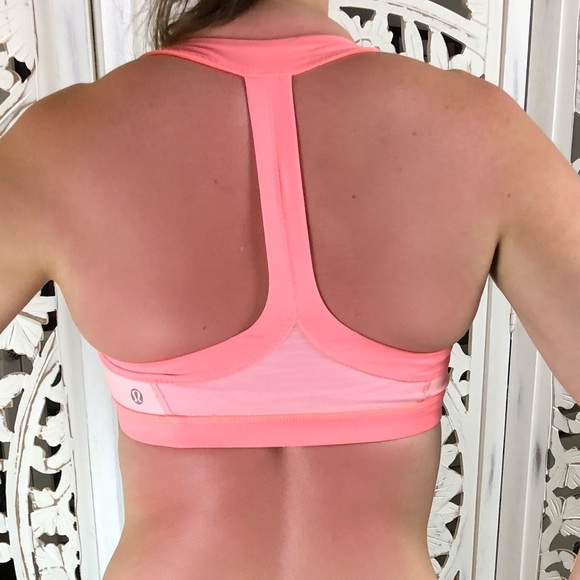 Lululemon sprint sports bra coral pink - Picture 2 of 5